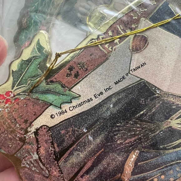 Vintage Victorian Christmas Ornaments 80s Scrap Die Cut Relief Bundle Set Angels - Picture 9 of 9